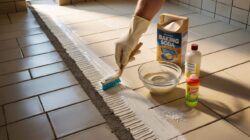 Mix just three simple ingredients and apply them to grout: in 15 minutes it looks like new again