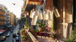 Hanging bottles with water and vinegar on the balcony : why people recommend it and what it’s really for